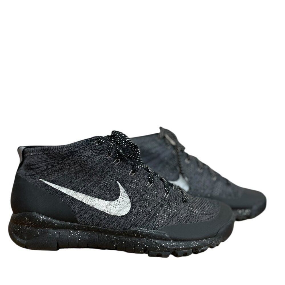 Nike 625009-002 Flyknit Trainer Chukka FSB Charcoal Grey White Men's Size 13